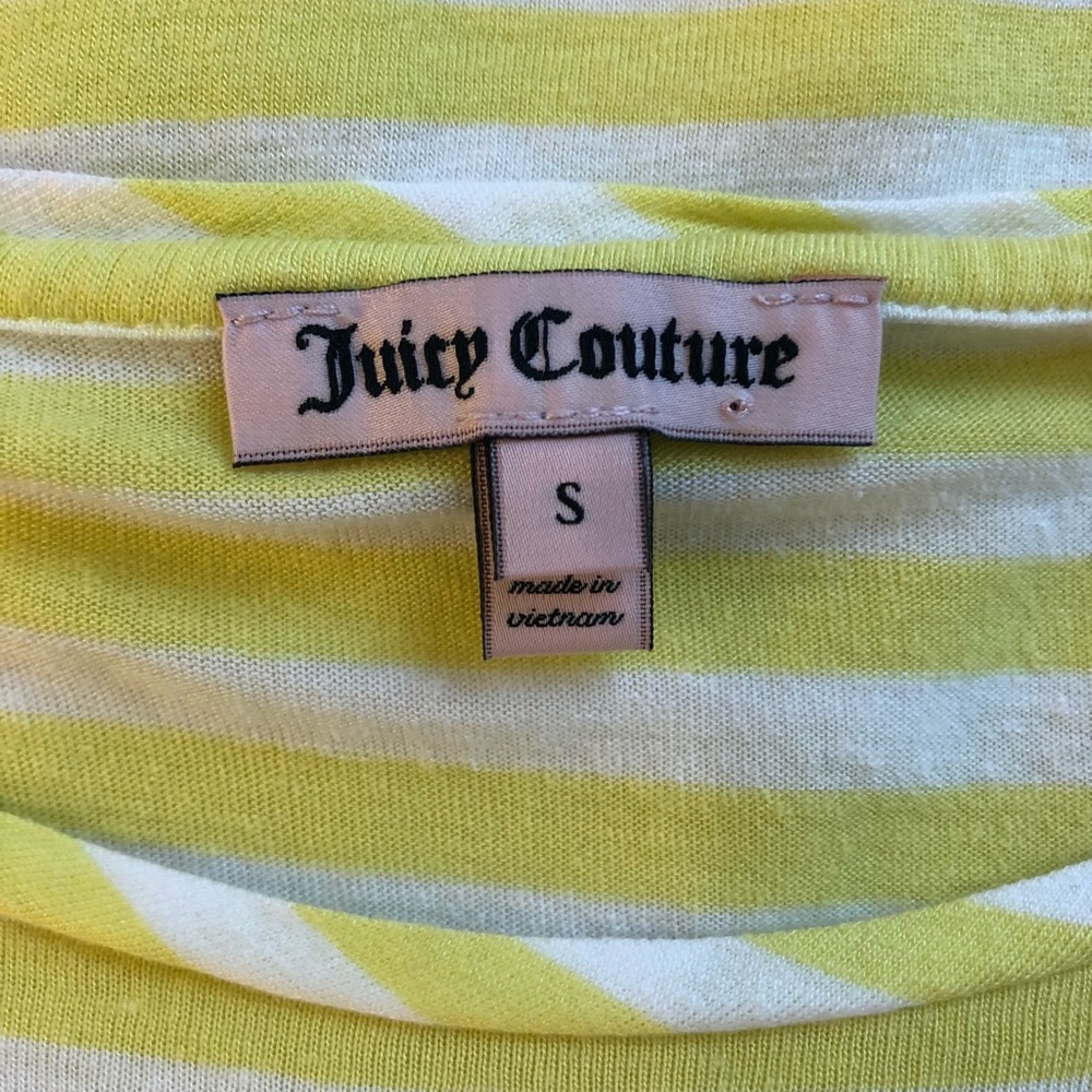 Juicy Couture striped yellow tee